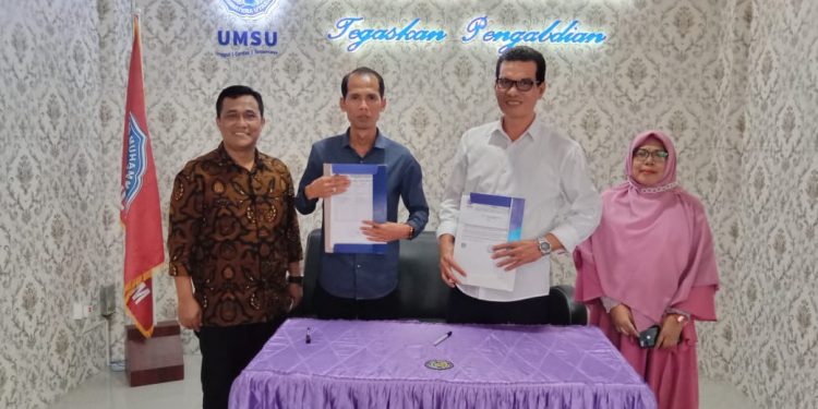 Perluas Jejaring, Fakultas Hukum UMSU selenggarakan MoU dengan Kolegium Jurist Institute