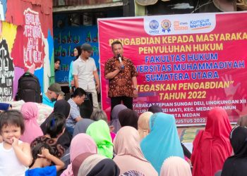 Kerjasama Dengan Sanggar Anak Sungai Deli (SASUDE), Dosen Fakultas Hukum Menjadi Narasumber Pada Kegiatan Pengabdian Masyarakat