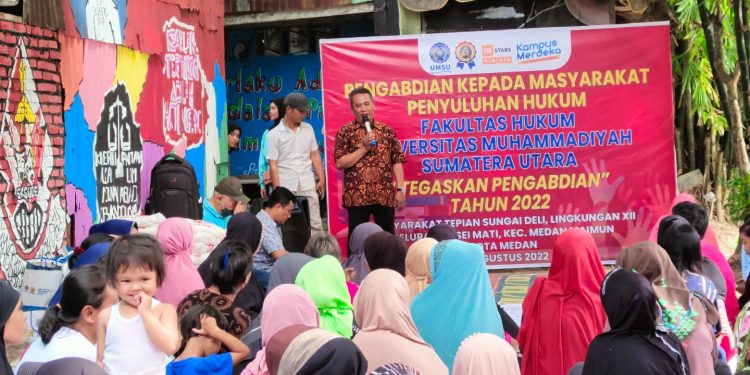 Kerjasama Dengan Sanggar Anak Sungai Deli (SASUDE), Dosen Fakultas Hukum Menjadi Narasumber Pada Kegiatan Pengabdian Masyarakat
