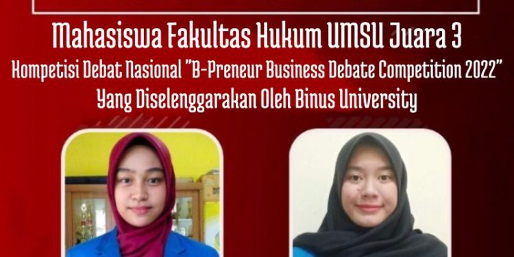 Mahasiswa Fakultas Hukum UMSU Langganan Juara Kompetisi Debat Nasional