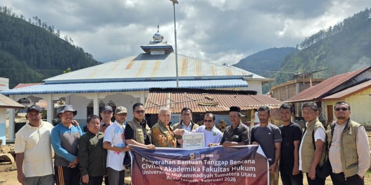 Fakultas Hukum UMSU Salurkan Bantuan Bencana di Takengon Aceh Tengah