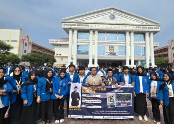 Mahasiswa Fakultas Hukum UMSU mengikuti KKN Tematik Literasi